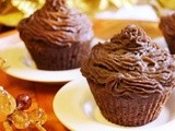 Chocolate-Cherry Cupcake with Guilt Free Frosting