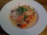 Roasted Red Pepper and Ham Risotto