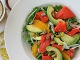 Arugula Salad with Gravlax, Avocado & Pickled Fennel