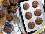 Chewy Chocolate Cookies with Rum-Soaked Cherries
