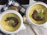 Potato, Fennel & Leek Soup with Olive Tapenade