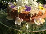Wildflower Honey & Edible Flower Cake with Spelt Flour