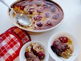 Plum and Spiced Marzipan Clafoutis