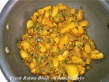 Fresh Rajma Masala Bhaji Recipe in Marathi