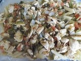 Penne Pasta with Roasted Pepper and chicken breast