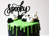 Ghoulish Coconut and Lime Slime Cake