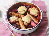 Vegan Beetroot, Apple and Sausage Stew with Dumplings