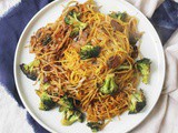 Vegan Broccoli and Mushroom Chow Mein