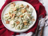 Vegan Brussels Sprouts Caesar Salad