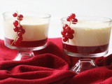 Vegan Orange Posset with Redcurrant Jelly