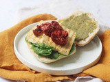 Vegan Pesto and Sun-dried Tomato Sandwich