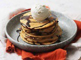 Vegan Sweet Potato Pancakes with Chocolate Chips