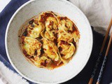 Vegan Wontons in Chilli Sauce