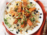 Warm Moroccan Spiced Couscous with Roasted Carrots