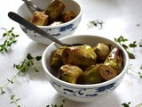 Braised Baby Artichokes with Chestnut Honey and Thyme