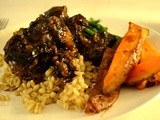Braised Oxtail with Red Wine and Shallots