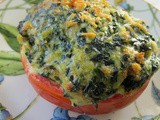 We can easily forgive a child who is afraid of the dark; the real tragedy of life is when men are afraid of the light. – Plato and Creamed Spinach Stuffed Tomatoes