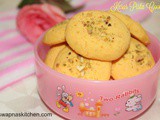 Kesar Pista Bicuits / Saffron Pistachio Cookies (eggless)