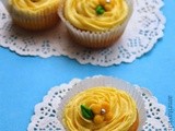Mango cupcakes with Mango Buttercream frosting