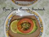 Open face Avocado Sandwich