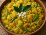 Kani-style Vishu Puzhukku (made only with available kani vegetables without onion/garlic, very sattvic)
