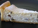 Cheese Cake φούρνου με ανθότυρο - σε βαθειά τάρτα σαμπλέ