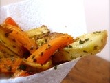 Carrots, parsnips and potatoes chips – vegan