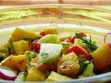 Potato salad with a Miso and lemon vinaigrette #vegan