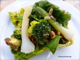 Salad with lentils and baragane (wild leek) – Vegan