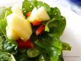 Spinach Salad with peppers and apple – Vegan