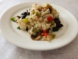 Spinach with black beans and brown rice – Vegan