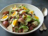 French Potato Salad with Warm Bacon Vinaigrette