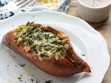 Sweet Potatoes with Molé Cream Cheese