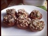 Spicy Herb Tricolored Quinoa Stuffed Mushrooms