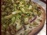 Vegan Gluten-Free Brussels Sprout Ricotta Pizza