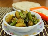Aloo Faliyan / Potato and French beans stir fry