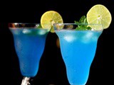 Blue Lagoon Cocktail in Nani Firangi Glass