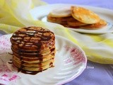 Eggless Whole Wheat Banana pancakes