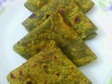 Pudina Thepla / Mint flavoured Indian flat bread