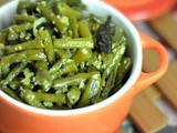 Achinga Payar Thoran ~ String Beans Stir Fry