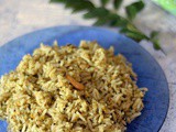 Karivepilai Sadam ~ Curry Leaves Rice