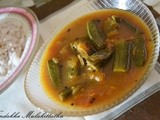 Vendakka Mulakittathu - Ladysfinger in Spicy Tangy Sauce