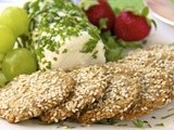 Sesame, Oat & Parmesan Crackers w/ Herbed Goat Cheese