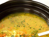 Slow Cooker Lemon Orzo Chicken Soup