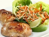 Vietnamese Sticky Chicken with Daikon and Carrot Slaw