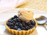 Blueberry tart with lemon verbena ice cream