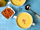 Chickpea soup with rosemary oil