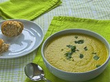 Golden beetroot, saffron and fennel soup