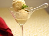 Gooseberry and mint sorbet