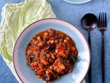 Mediterranean chickpea, pepper and olive stew